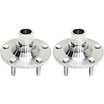 Rear, Driver and Passenger Side Wheel Hub, 5 Lugs, Without Bearing, 4WD