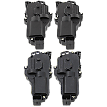Driver and Passenger Side Door Lock Actuators, Blade Type, 2-Prong Male Terminal, Set Of 4