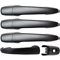 Front and Rear, Driver and Passenger Side Exterior Door Handles, Primed, Front Driver Side - With Key Hole; Front Passenger Side and Rear Driver and Passenger Side - Without Key Hole
