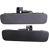 Front, Driver and Passenger Side Textured Black Exterior Door Handle, Without Key Hole