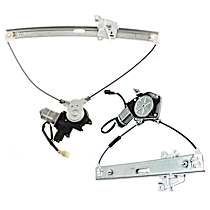 Front and Rear, Driver Side Power Window Regulator, With Motor