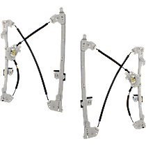 Front, Driver and Passenger Side Power Window Regulator, Without Motor