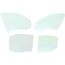 Front and Rear, Driver and Passenger Side Door Glasses, Green Tint, Replaces NAGS No. DD10919 GTNN, DD10920 GTNN, DD10923 GTNN, DD10924 GTNN