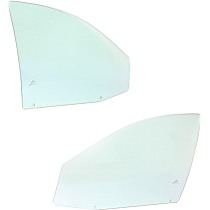 Front, Driver and Passenger Side Door Glasses, Green Tint, 4-Door, Sedan/4-Door, Wagon, Replaces NAGS No. DD08853 GTNN, DD08854 GTNN