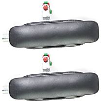 Rear - Side Sliding Door Smooth Black Exterior Door Handle, Without Key Hole