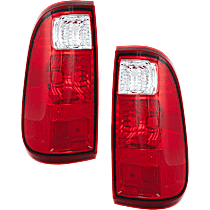 Driver and Passenger Side Halogen Tail Light, Without bulb(s), OE Replacement