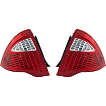 Driver and Passenger Side Halogen Tail Light, Without bulb(s), OE Replacement, CAPA Certified