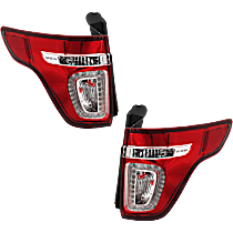 Driver and Passenger Side Halogen Tail Light, With bulb(s), OE Replacement, CAPA Certified