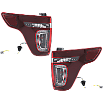 Driver and Passenger Side Halogen Tail Light, With bulb(s), OE Replacement