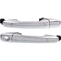 Front, Driver and Passenger Side Exterior Door Handles, Chrome, Front Driver Side - With Key Hole; Front Passenger Side or Rear Driver or Passenger Side - Without Key Hole