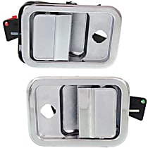 Front, Driver and Passenger Side Exterior Door Handle, Chrome, With Key Hole