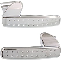 Front, Driver and Passenger Side Interior Door Handles, Chrome, Without Door Lock Hole