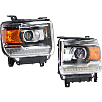 Driver and Passenger Side Headlights, With bulb(s), LED, Type 2, CAPA Certified