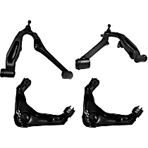 Front, Driver and Passenger Side, Upper and Lower Control Arms, With Front Torsion Bar Spring