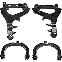 Front, Driver and Passenger Side, Upper and Lower Control Arm, RWD