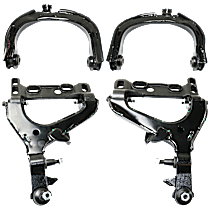 Front, Driver and Passenger Side, Upper and Lower Control Arm, 4WD