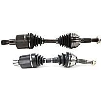 Front, Driver and Passenger Side Axle Assembly, Four Wheel Drive, Without High Wider Package (Zr2), New, 4WD