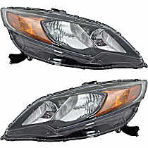Driver and Passenger Side Halogen Headlight, With bulb(s), Coupe, OE Replacement