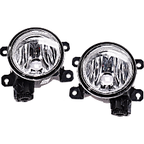 Front, Driver and Passenger Side Halogen Fog Light, Without bulb(s)