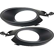 Front, Driver and Passenger Side Fog Light Trims, Textured Black, Coupe