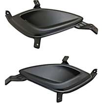 Front, Driver and Passenger Side Fog Light Cover, USA Built Vehicle, Textured Black