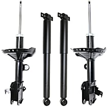 Front and Rear, Driver and Passenger Side Shock and Bare Strut, FWD