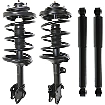Front and Rear, Driver and Passenger Side Shock and Fully Loaded Strut, Front Wheel Drive