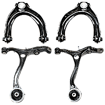 Front, Driver and Passenger Side, Upper and Lower Control Arm