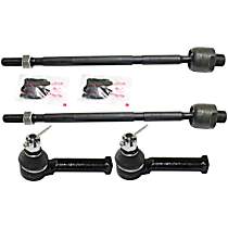 Front, Driver and Passenger Side, Inner and Outer Tie Rod Ends, Japan Built Vehicle