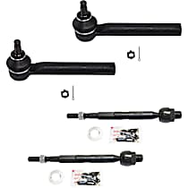 Front, Driver and Passenger Side, Inner and Outer Tie Rod End, North American Production Identified By 1st Digit Of VIN 1,2,3,4,5