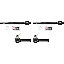 Front, Driver and Passenger Side, Inner and Outer Tie Rod End