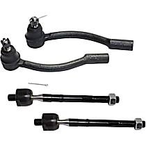 Front, Driver and Passenger Side, Inner and Outer Tie Rod Ends