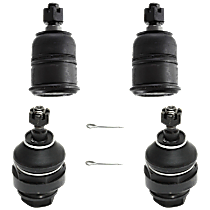 Front, Driver and Passenger Side, Upper and Lower Ball Joints