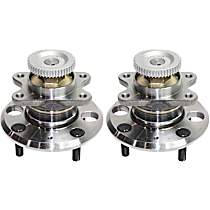 Rear, Driver and Passenger Side Wheel Hubs, With Bearing, 47-teeth tone ring, 4-Wheel ABS
