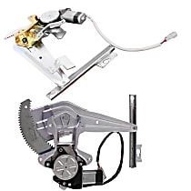 Rear, Driver and Passenger Side Power Window Regulator, With Motor, Sedan