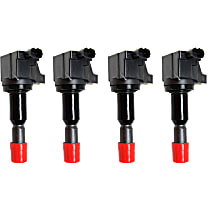 Ignition Coils, Set of 4, with 4 Ignition Coil on Plugs