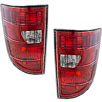 Driver and Passenger Side Halogen Tail Light, Without bulb(s), OE Replacement