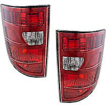 Driver and Passenger Side Tail Lights, without Bulb, Halogen, CAPA Certified