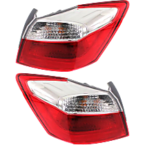 Driver and Passenger Side, Outer Tail Lights, With bulb(s), Halogen