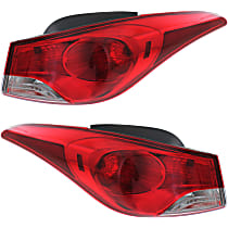 Driver and Passenger Side, Outer Tail Lights, With bulb(s), Halogen, Mounts on Body, USA Built Vehicle