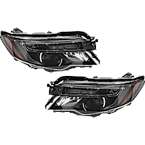 Driver and Passenger Side LED Headlight, With bulb(s), OE Replacement