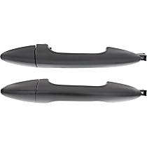 Rear, Driver and Passenger Side Primed Exterior Door Handle, Without Key Hole