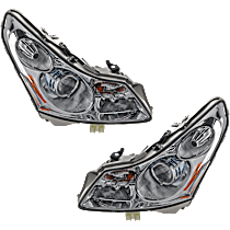 Driver and Passenger Side Headlights, With bulb(s), HID/Xenon, With HID bulb and ballast, Sedan, For Models Without Technology Package