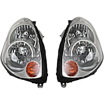 Driver and Passenger Side Headlights, without Bulbs, HID/Xenon, Sedan, without HID Bulbs and ballast, with wiring harness