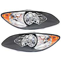 Driver and Passenger Side Halogen Headlight, With bulb(s), OE Replacement