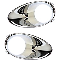 Front, Driver and Passenger Side Fog Light Trims, Chrome
