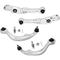 Front, Driver and Passenger Side, Lower, Frontward and Rearward Control Arms