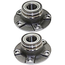 Front, Driver and Passenger Side Wheel Hub, 5 Lugs, With Bearing