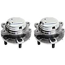 Front, Driver and Passenger Side Wheel Hubs, 5 Lugs, with Bearing, 5 x 4.5 In. Bolt Pattern, Rear Wheel Drive