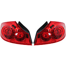 Driver and Passenger Side Tail Lights, With bulb(s), Halogen